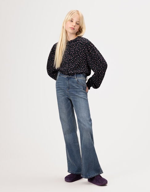 Washed blauwe flare jeans meisjes - IKKS