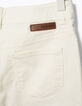 Short blanc cassé à clous, zip et bas frangés fille-4