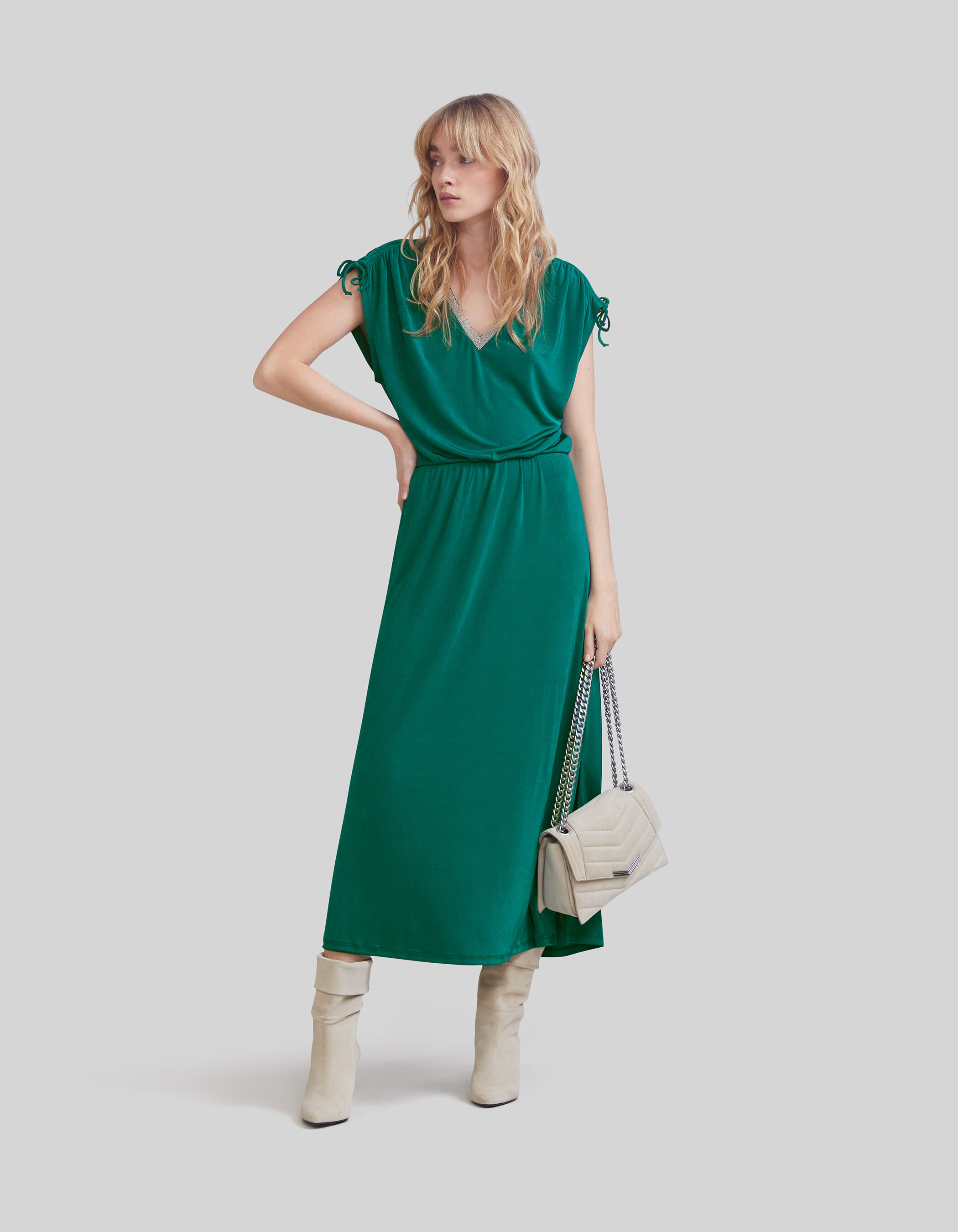 Jurk pauwenprint sales