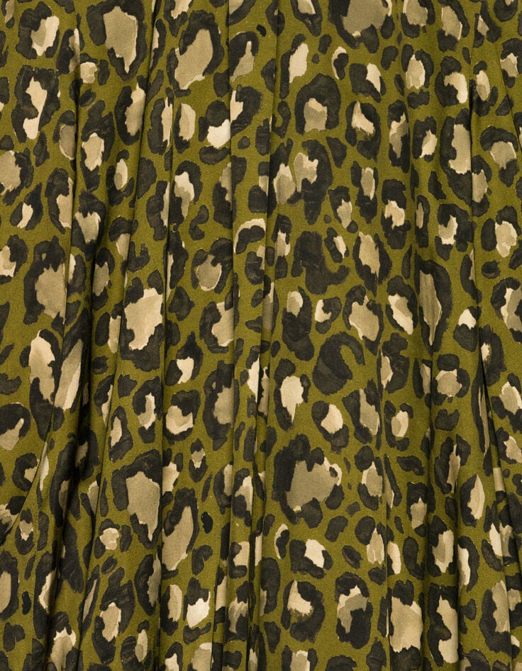 Khaki weites Damenkleid mit Leo-Fleckenprint-6 Khaki weites Damenkleid mit Leo-Fleckenprint-6