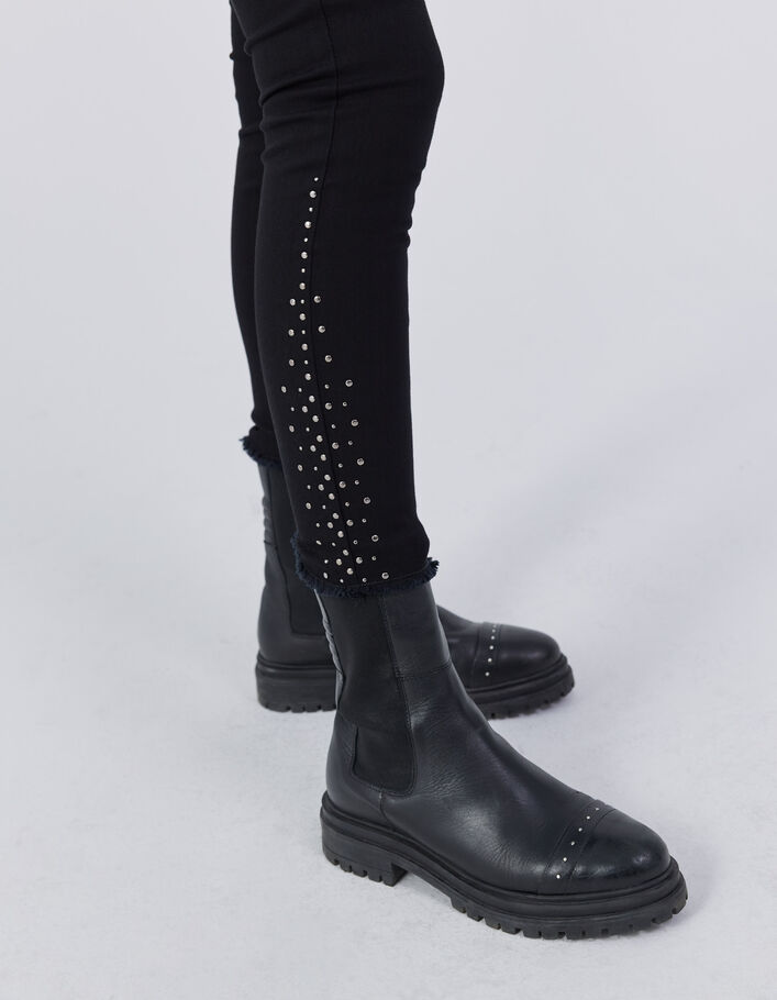 Intense black sculpt up slim jeans sierstuds dames-5