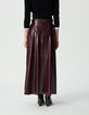 Jupe longue bordeaux vinyle Femme-3 Jupe longue bordeaux vinyle Femme-3