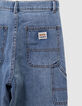Blaue Jungen-Baggy-Jungenjeans mit Zimmermannstasche-6