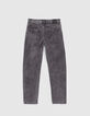 Medium Grey Relaxed-Jungenjeans mit Used-Optik -3