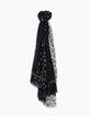 Chèche en laine imprimé patchs floraux femme-1