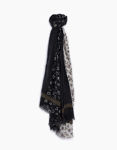 Chèche en laine imprimé patchs floraux femme - IKKS