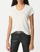 Tee-shirt lin blanc femme-2