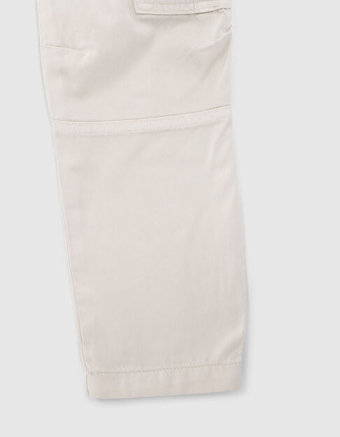 Boys’ beige CARGO trousers with elasticated waist - IKKS