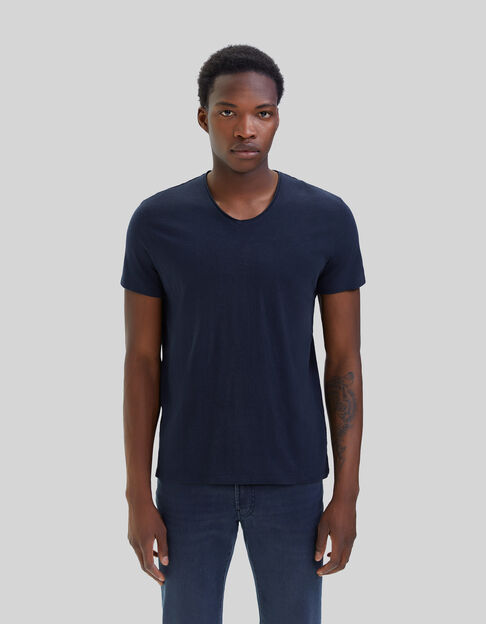 Camiseta L'Essentiel azul de hombre - IKKS