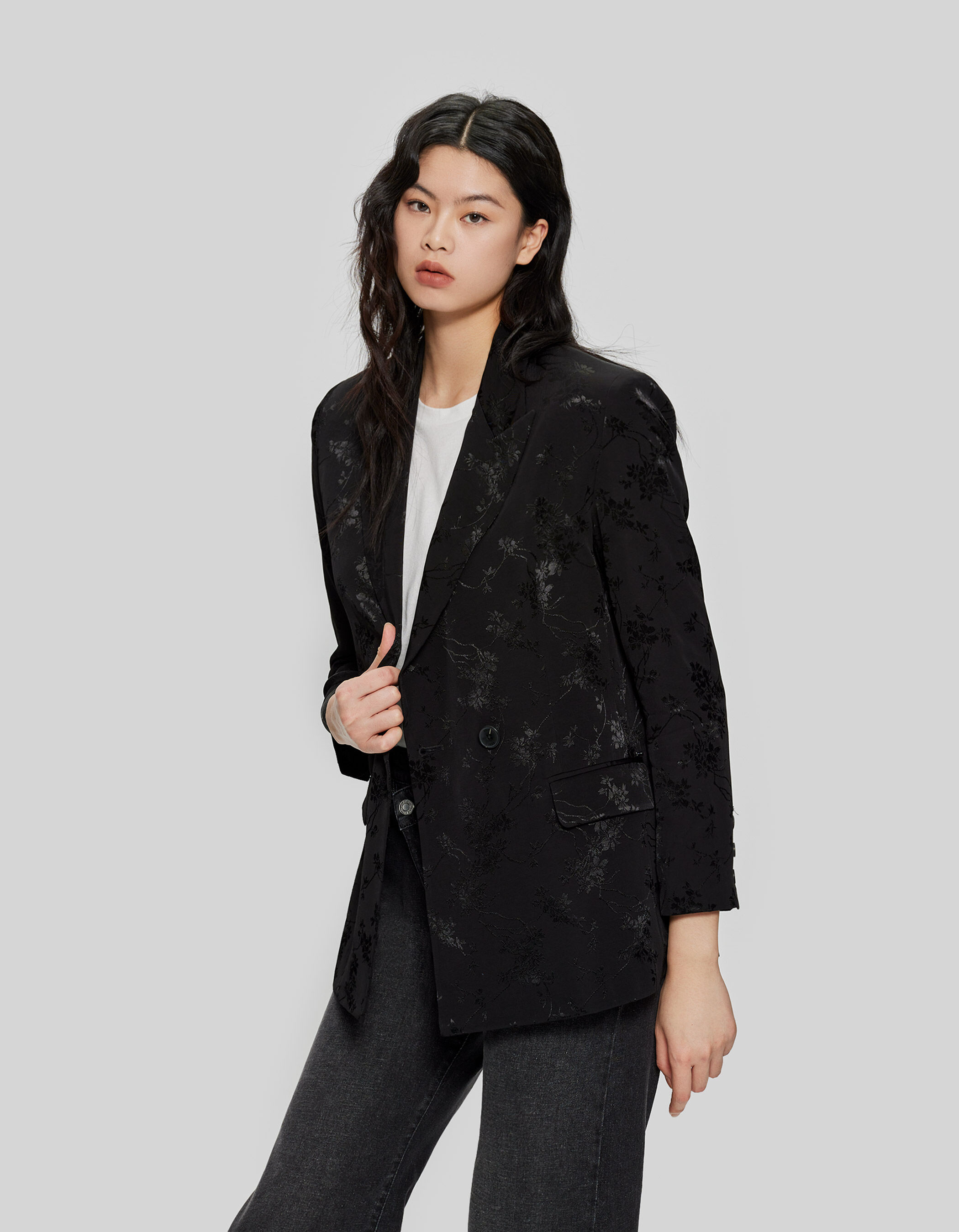 Veste sales jacquard femme