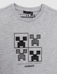 T-shirt gris icônes MINECRAFT garçon-2