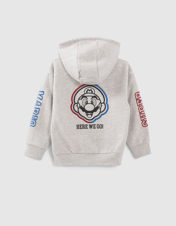 Cardigan SUPER MARIO&trade; gris visuel Mario dos gar&ccedil;on-5