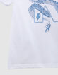 T-shirt blanc coton bio dragon-K garçon-5