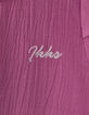 Malvenfarbenes Chiffonkleid mit Stickerei für Babymädchen-7