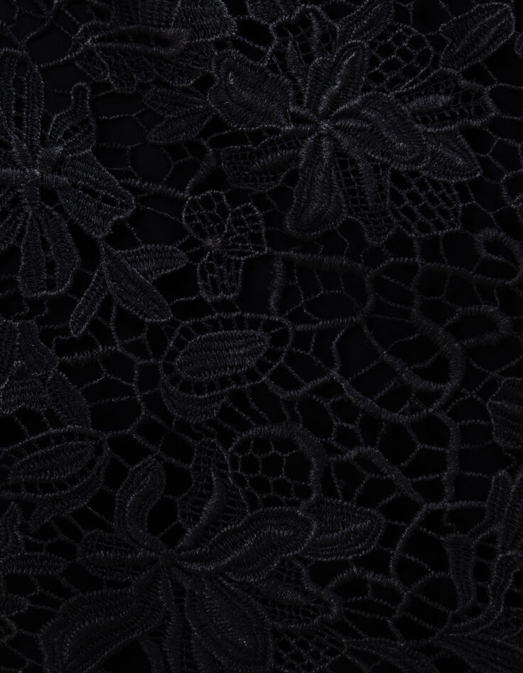 Pantalon noir tout dentelle Femme-6