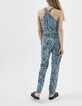 Combinaison longue sans manches imprimé Sea Flowers femme-3