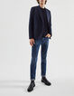 Veste bleu foncé avec boutonnage croisé Homme-5