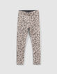 Leggings reversibles estampado flores gris ni&ntilde;a-2
