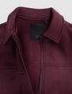 Cárdigan cremallera burdeos cuello camisero niño-6