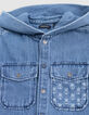 Blauw jeanshemd Waterless met kap jongens-4