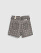 Light grey jeansshort bio slijtplekken meisjes-3