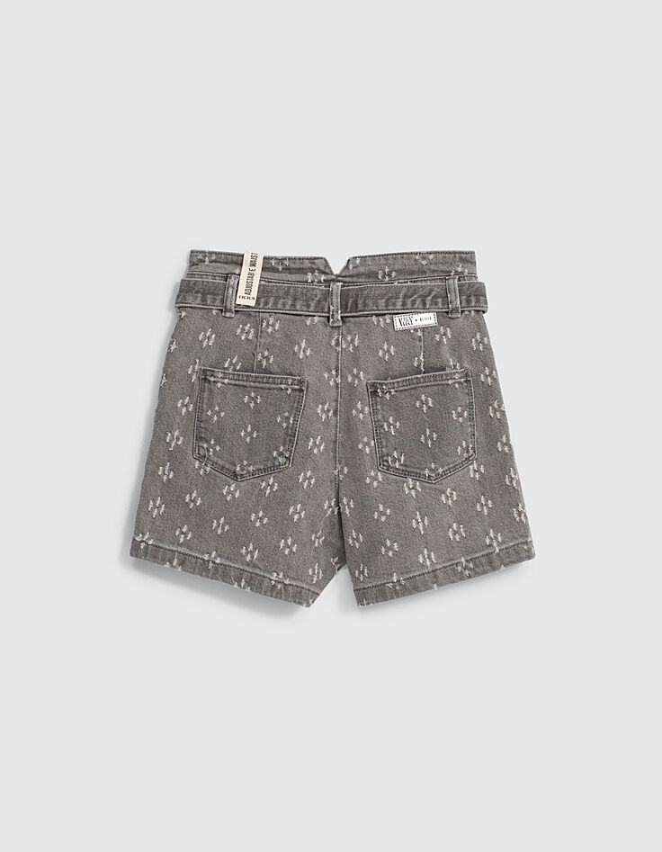 Light grey jeansshort bio slijtplekken meisjes-3 Light grey jeansshort bio slijtplekken meisjes-3