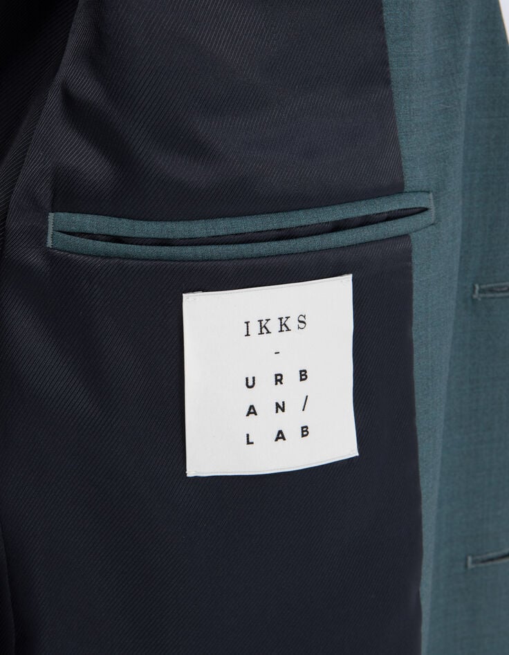 Veste de costume vert bleut&eacute; Homme-5
