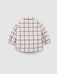 Baby boys’ grey/check reversible overshirt-3