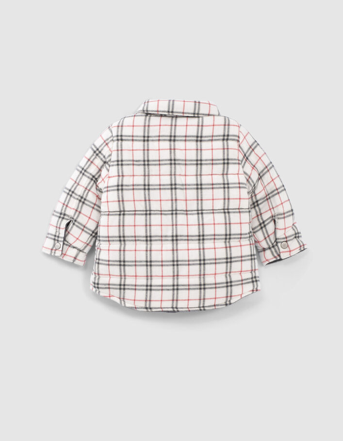 Baby boys’ grey/check reversible overshirt - IKKS