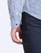 Camisa slim bermellón con micro-flores Hombre-5