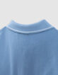 Polo bleu broderie K-éclair garçon-7