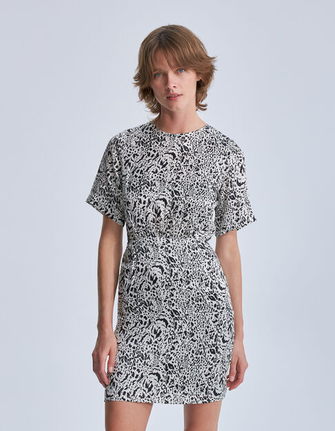 Women’s off-white animal print dress