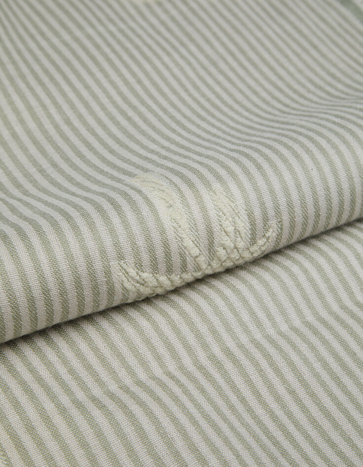 Foulard beige ray&eacute; jacquard motif palmiers Homme-5