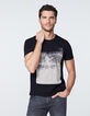 Tee-shirt noir avec visuel concert rock Homme-2