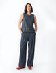 Women&rsquo;s blue-grey sleeveless top-1