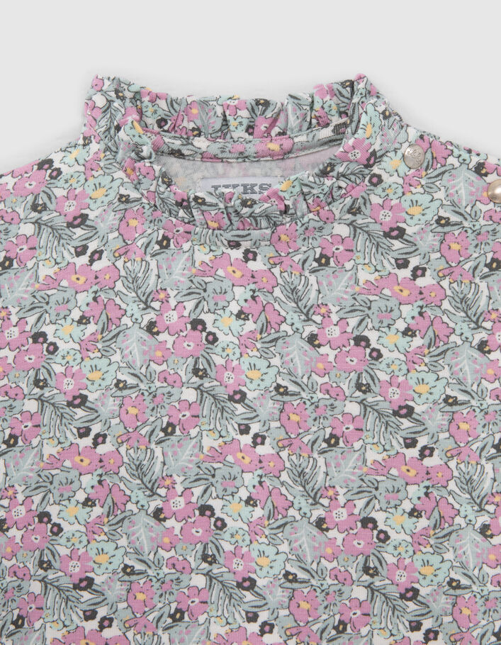 Camiseta caqui florecitas bebé niña - IKKS
