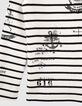 Camiseta marinera cruda y navy con visuales tattoos niña-3