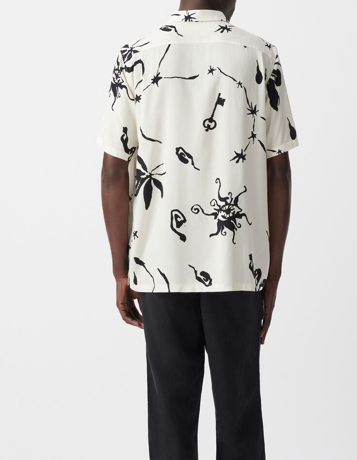 Men&rsquo;s chalk REGULAR shirt with XL astro print-3