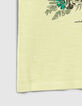 Boys' lime T-shirt with skeleton-car image and embroidery-4