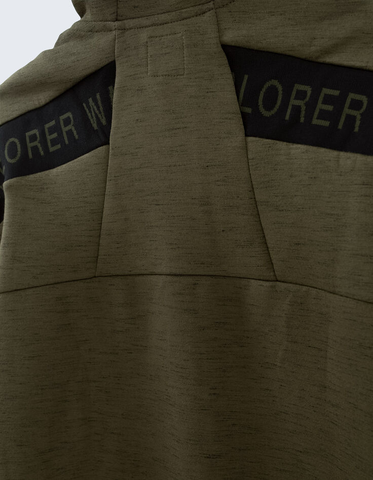 Bronzefarbene Jungensweatjacke mit B&auml;ndern an den &Auml;rmeln -6