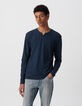 T-shirt encre coton bio à manches longues Homme-1