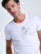 Tee-shirt blanc dessin squelette Homme-2