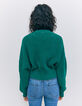 Jersey verde cuello V punto fantasía mujer-2