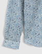 Chemise SLIM bleu ciel tissu Liberty à fleurs Homme-3