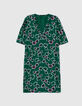 Robe verte maxi floral Femme-5