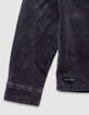 Chemise manches longues grise velours côtelé garçon-7