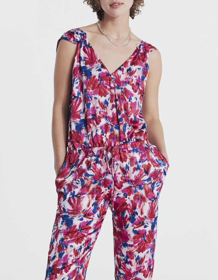 Combinaison en voile imprimé floral flash recycle femme-2