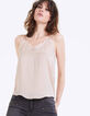 Caraco dentelle en satin champagne femme-1