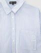 Gebroken witte hemdblouse blauwe strepen meisjes-5