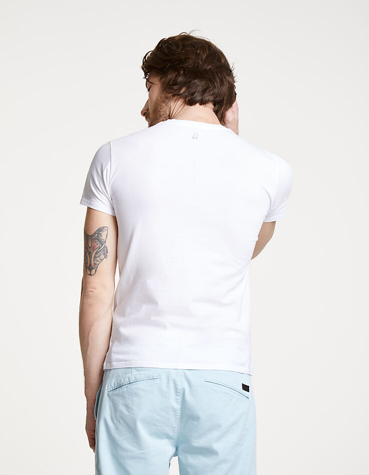 Tee-shirt blanc arty homme-4